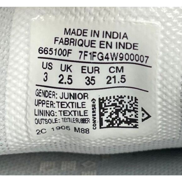 Converse All Star Chuck Taylor OX Multicolor Sneakers Junior’s Sz US  3 665100F - Picture 9 of 10